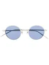Matsuda Round Framed Sunglasses In Metallic