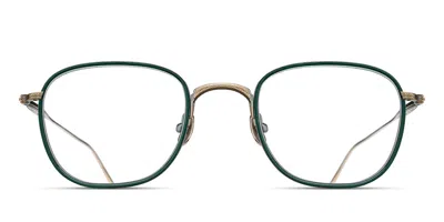Matsuda M3090-i Ag-bgn Men's Glasses Green Size 50 - Free Lenses - Blue Light Block Available In Antique Gold,bottle Green