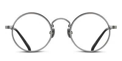Matsuda M3100 As-nvy Men's Glasses Silver Size 47 - Free Lenses - Blue Light Block Available In Antique Silver,navy Blue