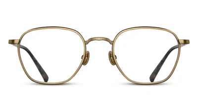 Matsuda M3101 Ag-dbr Men's Glasses Gold Size 52 - Free Lenses - Blue Light Block Available In Antique Gold,dark Brown