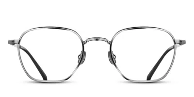Matsuda M3101 Pw-mbk Men's Glasses Silver Size 52 - Free Lenses - Blue Light Block Available In Palladium White,matte Black