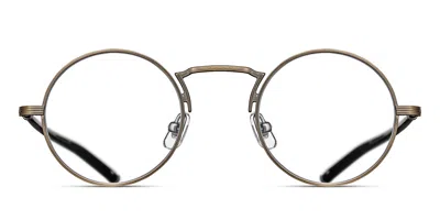 Matsuda M3119 Ag Men's Glasses Gold Size 46 - Free Lenses - Blue Light Block Available In Antique Gold