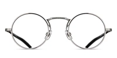 Matsuda M3119 Pw Men's Glasses Silver Size 46 - Free Lenses - Blue Light Block Available In Palladium White