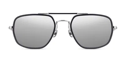 Matsuda M3123 Bs-mbk2 Occhiali Da Sole Neri Per Uomo In Brushed Silver,matte Black