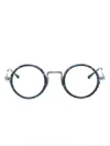 Matsuda M3127 Round-frame Glasses In Blue