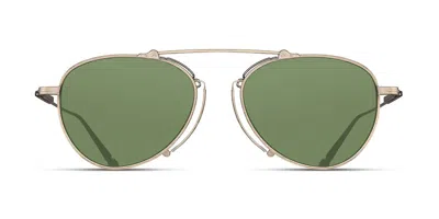 Matsuda M3130 Ag Occhiali Da Sole Oro Per Uomo In Antique Gold