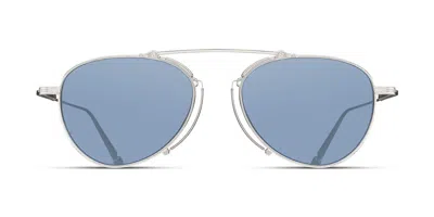 Matsuda M3130 Pw Occhiali Da Sole Argentati Per Uomo In Palladium,white