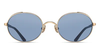 Matsuda M3137 Bg-nvy Occhiali Da Sole Oro Per Uomo In Brushed Gold