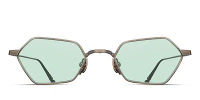 Matsuda M3138 Ag Occhiali Da Sole Oro Per Uomo In Antique Gold