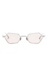 Matsuda M3138 Geometric Frame Sunglasses In Silver