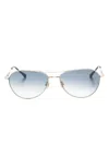 Matsuda M3139 Pilot-frame Sunglasses In Gold