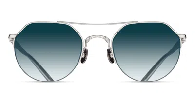 Matsuda M3141 Pw Occhiali Da Sole Argentati Per Uomo In Palladium,white