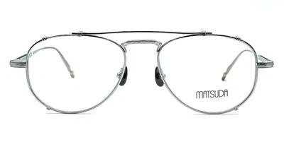 Matsuda M3142 - Palladium White Rx Glasses In Silver