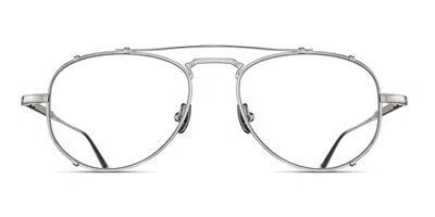 Matsuda M3142 Pw Men's Glasses Silver Size 52 - Free Lenses - Blue Light Block Available In Palladium,white