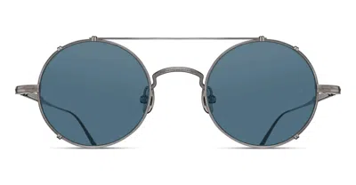 Matsuda M3143 - Antique Silver / Blue Grey Lens Glasses
