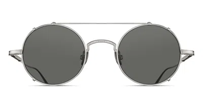 Matsuda M3143 Pw Occhiali Da Sole Argentati Per Uomo In Palladium,white