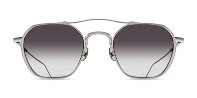 Matsuda M3145 Pw Occhiali Da Sole Argentati Per Uomo In Palladium,white