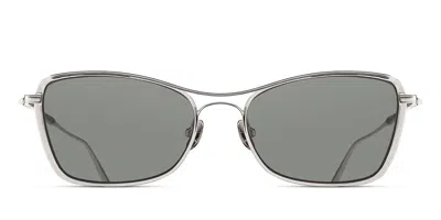 Matsuda M3147 Pw Men's Sunglasses Silver Size 55 In Palladium,white