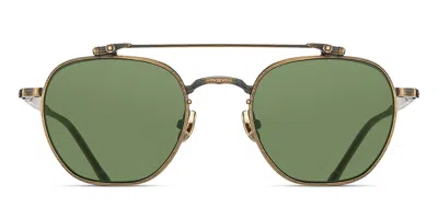 Matsuda M3148 Ag Men's Sunglasses Gold Size 48 In Antique Gold