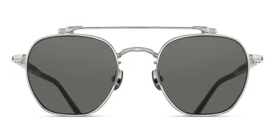 Matsuda M3148 Pw Men's Sunglasses Silver Size 48 In Palladium,white