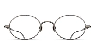 Matsuda M3150 As Men's Glasses Silver Size 50 - Free Lenses - Blue Light Block Available In Antique Silver