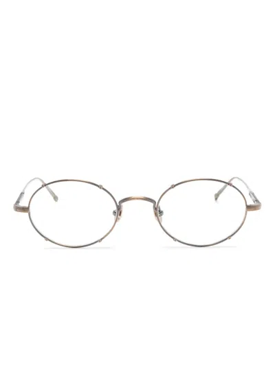 Matsuda M3150 Oval-frame Metal Glasses In Gold