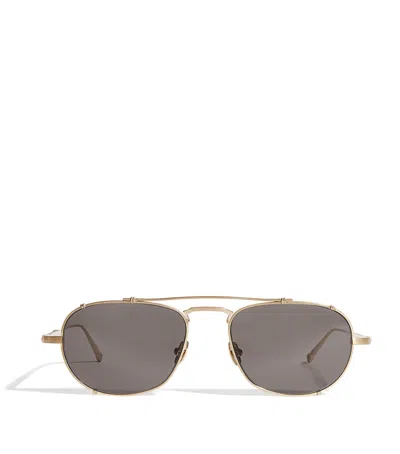Matsuda M3151 Aviator Sunglasses In Gold