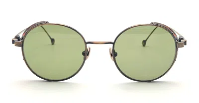MATSUDA M3152 - ANTIQUE GOLD / SAGE GREEN SUNGLASSES
