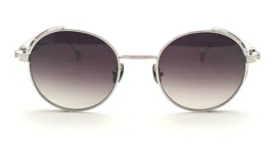 Matsuda M3152 - Palladium White / Grey Gradient Sunglasses In Pattern