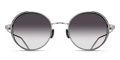 Matsuda M3152 Pw Men's Sunglasses Silver Size 48 In Palladium,white