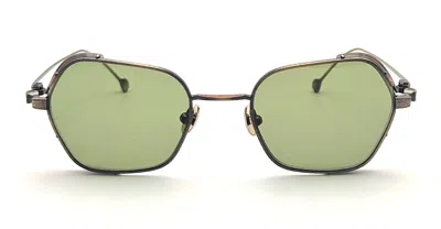 MATSUDA M3153 - ANTIQUE GOLD / SAGE GREEN SUNGLASSES