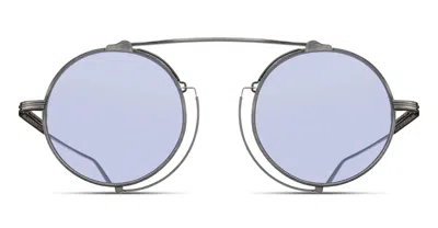Matsuda M3154 - Antique Silver / Cafe Blue Sunglasses