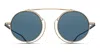 Matsuda M3154 - Brushed Gold / Blue Grey Sunglasses In Blue