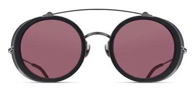 Matsuda M3155 Rtm-mbk Men's Sunglasses Black Size 48 In Ruthenium,matte Black