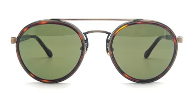 MATSUDA M3156 - ANTIQUE GOLD / DARK TORTOISE / G-15 SUNGLASSES