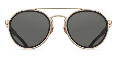 Matsuda M3156 Bg-blk Men's Sunglasses Gold Size 49 In Brushed Gold,black