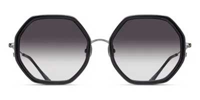 Matsuda M3162 Pw-blk Men's Sunglasses Black Size 54 In Palladium,white,black