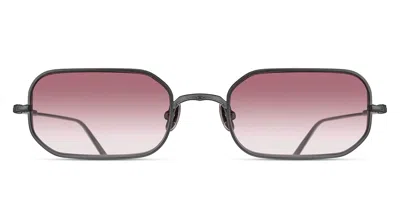Matsuda M3163 - Matte Black / Rose Gradient Sunglasses In Pink