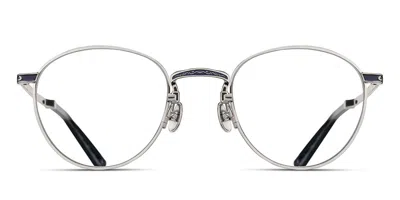 Matsuda M3164 Pw Men's Glasses Silver Size 50 - Free Lenses - Blue Light Block Available In Palladium,white