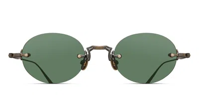 Matsuda M5002 Sun Ag Men's Sunglasses Gold Size 47 In Antique Gold