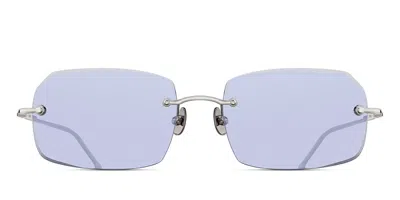 Matsuda M5004 Pw Men's Sunglasses Silver Size 57 In Palladium,white