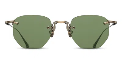 Matsuda M5006 - Antique Gold Sunglasses In Green