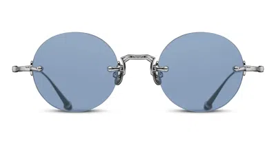 Matsuda M5007 - Palladium White / Cobalt Blue Sunglasses