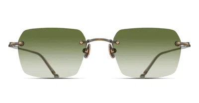 Matsuda M5008 - Antique Gold / Sage Green Sunglasses