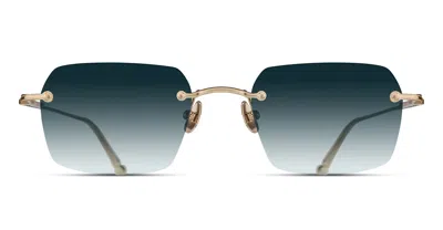 Matsuda M5008 - Brushed Gold / Blue Gradient Sunglasses