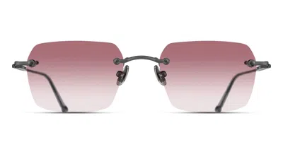 Matsuda M5008 - Matte Black / Rose Gradient Sunglasses In Pink