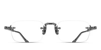 Matsuda M5009 Rtm-mbk Men's Glasses Silver Size 52 - Free Lenses - Blue Light Block Available In Ruthenium