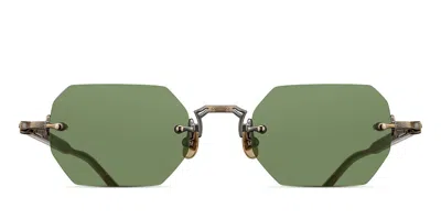 Matsuda M5010 Ag-dto Men's Sunglasses Gold Size 51 In Antique Gold,dark Tortoise