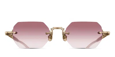 Matsuda M5010 Bg-mw Men's Sunglasses Gold Size 51 In Brushed Gold
