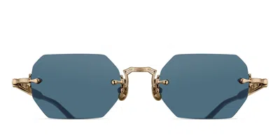 Matsuda M5010 Bg-nvy Men's Sunglasses Gold Size 51 In Brushed Gold